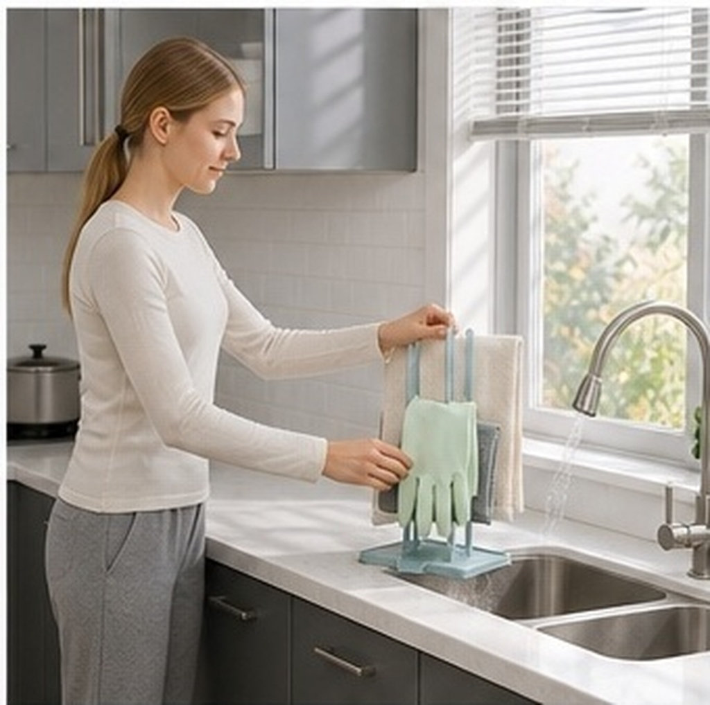 Dish Glove Rubber - Rak Pengering Serbaguna untuk Dapur, Tempat