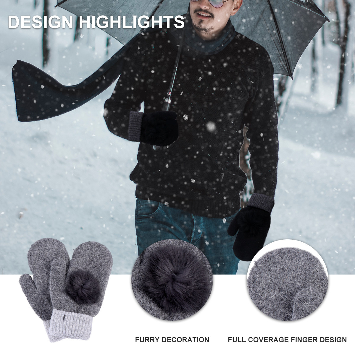 2 Pasang Sarung Tangan Wol Han - Wool Glove Lined ulasan dan harga